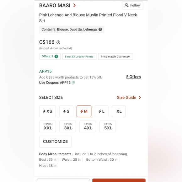 Brand new Baaro Masi lengha - Picture 5 of 5